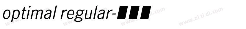 optimal regular字体转换 optimal regular字体转换